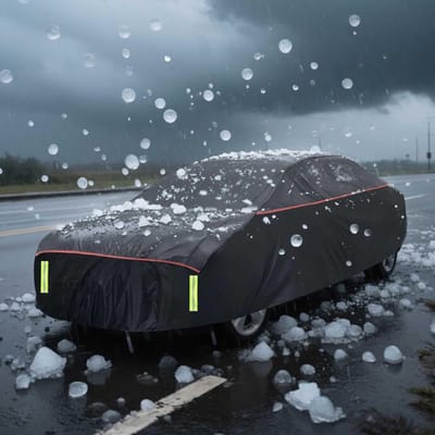 Auto Dekzeil - Hagelbescherming Sedan - Volledige Garage - Duurzaam Materiaal - 435 cm - Zwart