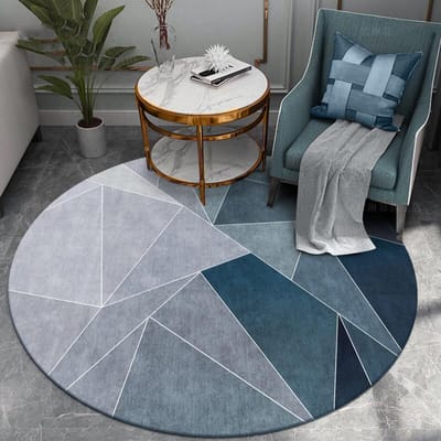 Vuilafstotend Rond Tapijt Kantoor Computer E-Sports Draaistoel Tafel Krukje Onder De Slaapkamer Cirkelvormige Vloermat 800MMx800MM