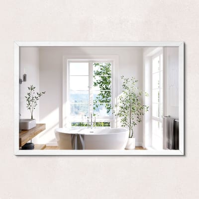 ArtPrintCave Wandspiegel - Zwarte Spiegel Rechthoek - 40x60 cm - Badkamerspiegel - Gangspiegel - Eetkamer - Rechthoekige Spiegel Zwarte Rand - Industriële Wandspiegel - Spiegel Rechthoek Zwart