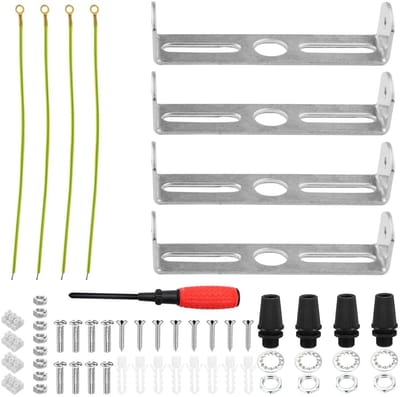 Set van 4 metalen plafondlamp houders met schroeven - Vervangingsaccessoires voor hanglampen en wandlampen, ideaal voor verlichting en montage