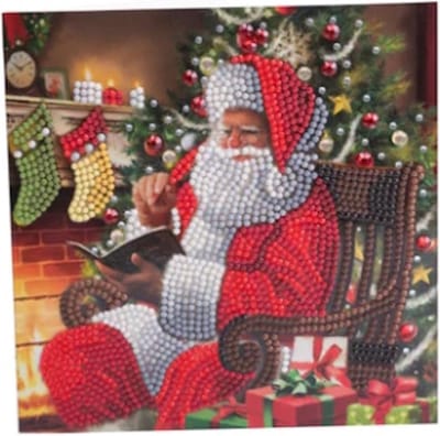 Diamond Painting Kaart Santa's Wish 18 x 18 cm