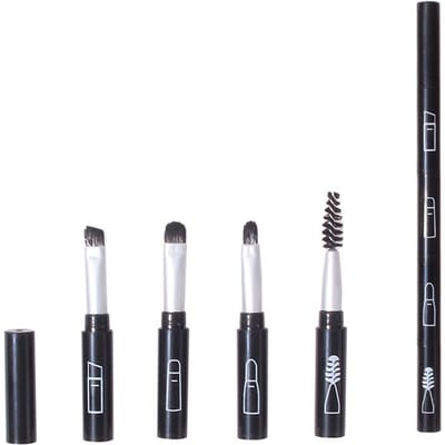 4 In1 Make-up Kwast Platte Oogschaduw Foundation Concealer Poeder Bronzer Blusher Eyeliner Intrekbare Afneembare Kwasten