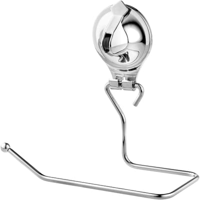 KADAX Toiletpapierhouder van roestvrij staal, wc-papierhouder met zuignap, zonder boren, toiletpapierhouder voor badkamer, rolhouder, glanzend, wandhouder, zilver (zonder deksel)