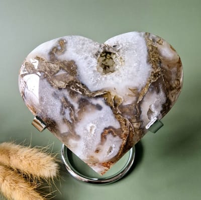 Druzy Rode Mosagaat Hart 6-8cm– #1 (perfect voor Valentijn)