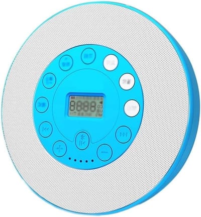 Draagbare CD-speler - Boombox MP3-speler - Muziek Luisteren - USB Oplaadbaar - Mini Formaat - Blauw