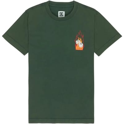 Dc Shoes Burning Dice T-shirt Met Korte Mouwen Groen 14 Years Jongen
