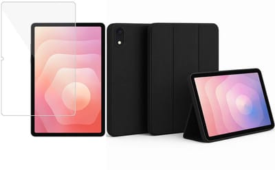 ChiGuard Hoesje & Screenprotector geschikt voor Samsung Galaxy Tab S11 Hoesje – Gehard Glas - Shock Proof Hoesje – Smart Cover - Zwart