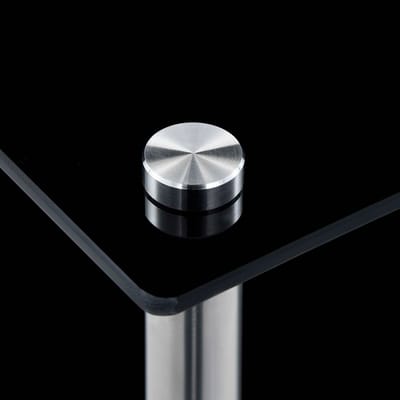 vidaXL - Kastje - 6-laags - 40x40x160 - cm - gehard - glas - zwart