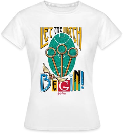 Harry Potter Let The Match Begin Quidditch T-Shirt Dames