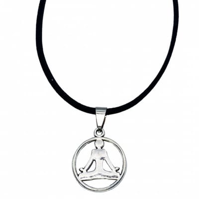 Ketting lotus yoga zilverkleur 45 cm - Charme Bijoux
