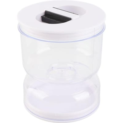 Zandloper Pickle Pot Sapseparator Van Nat en Droog Lekdicht Ondersteboven Olijven Voedselcontainer white