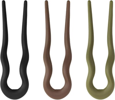 Franse Haarspelden Set - Haarpinnen U Vorm - Kapsels Maken - Golvend Anti-Glij Ontwerp - 113x33cm - Zwart Koffie Militair Groen