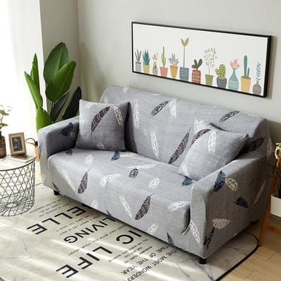 24 kleuren Hoes Bankovertrek Bedrukt Hoes Voor Bank Laag Voor Woonkamer Bankovertrek Copridivano 1 /2 /3 /4 Zits 1-seater 90-140cm gray