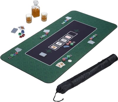 pokerkleed 180 x 90 cm - antislip - groen