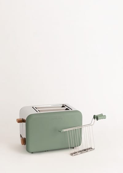 CREATE -Pack TOAST RETRO Klein Broodrooster voor breed brood + SET VAN 2 TOSTIKLEMMEN om Sandwiches
