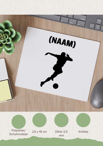 Akyol - voetbal met eigen naam Muismat - Voetbal - voetballer - sport - 23 bij 19 cm