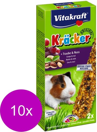 Vitakraft Cavia Kracker - Knaagdiersnack - 10 x Noten