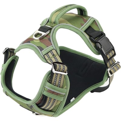 Reflecterend Huisdier Hondentuig 1000D Oxford Stof Service Hond Vest met Verticale Handgreep Verstelbare Hondenhalsbanden voor Grote Middelgrote Honden S (Chest 35-63cm)