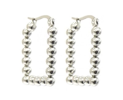 Oorbellen RVS met luxe balletjes kleur zilver - 2.5cm -stainless steel - nikkelfree - earrings - cadeau mam