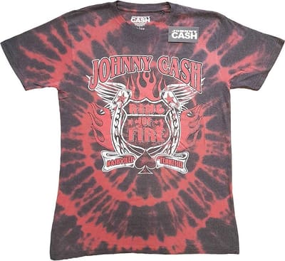 Johnny Cash - Ring Of Fire Heren T-shirt - S - Rood