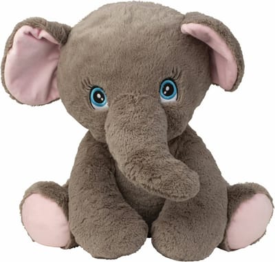 Olifant knuffel van zachte pluche - speelgoed dieren - 41 cm - Knuffeldieren