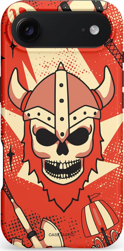Casetastic hoesje geschikt voor Apple iPhone Air - MagSafe - Dubbellaagse bescherming - Vurige Valhalla - Fashion Case - Rood Terracotta Crème