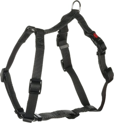 Flamingo Ziggi H-harnas - Harnas Honden - H-harnas Ziggi Donkergrijs S 35-50cm 15mm - 1st - 138088 - 1st