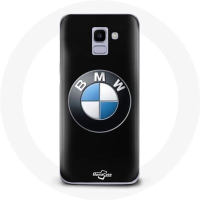 Hoesje - BMW - Samsung Galaxy J6 2018 - Flexibel - Zwart - Logo zwart