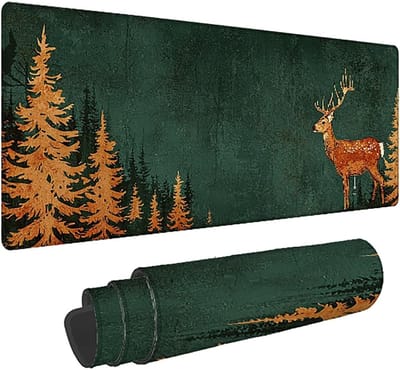 Bureauonderlegger - Gaming muismat - Kantoor thuis - Anti-slip randen - 140x60 cm - Dier blauw