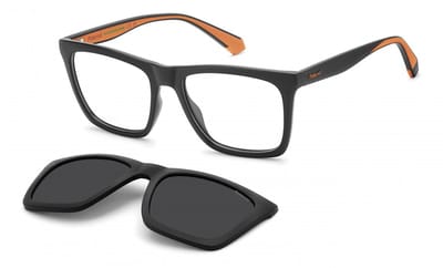 Polaroid PLD D591/C Matte black orange 55/17/145 MAN Brilmonturen