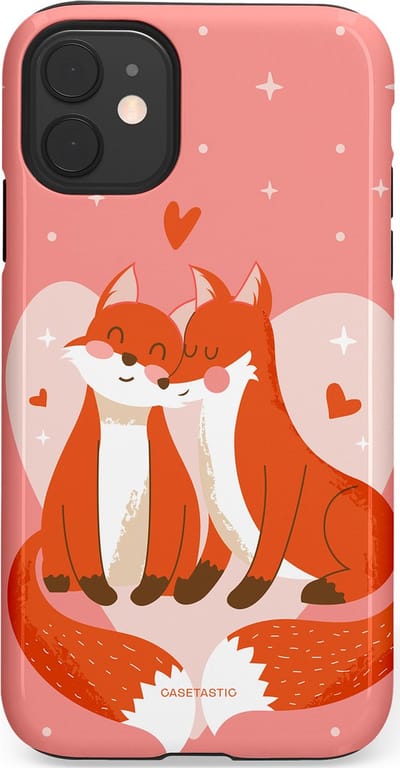 Casetastic Hoesje Geschikt voor Apple iPhone 11 - Stijlvolle Beschermende Duo-layer Case - Vossenzoen