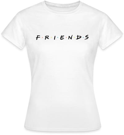 Friends Logo Zwart T-Shirt Dames