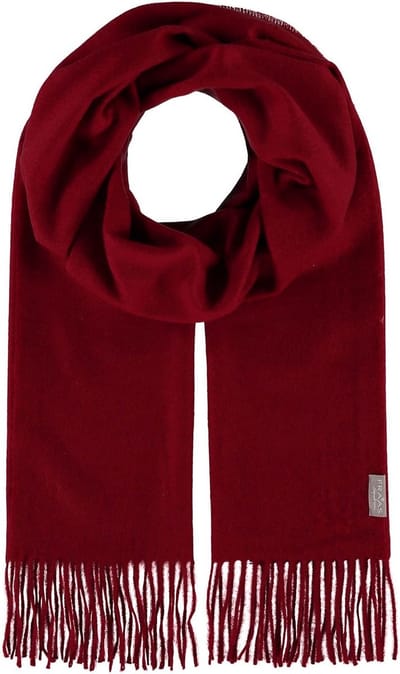 FRAAS Sjaal Pure Cashmere Scarf with Fringes Red Rood
