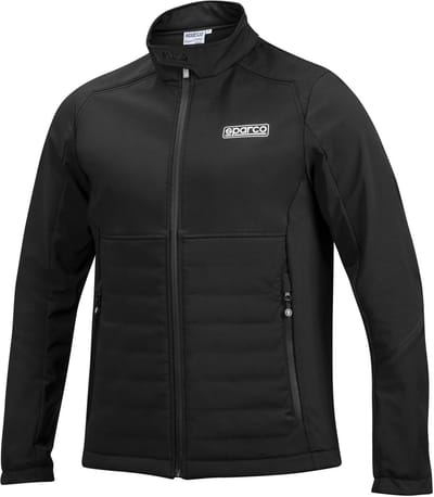 Sparco Softshell Jas - Zwart — Marineblauw — XS