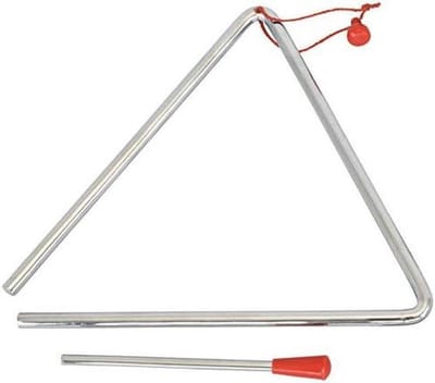 Triangel Instrument - Slagwerkinstrument - Muziek Leren - Ideaal voor kinderen - 102 cm - Metaal