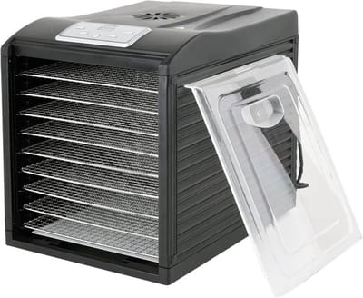 Lund Voedseldroger - Droogoven - RVS - 700W - 9-Laags - 8 Hitte-niveaus - 35° - 70°C