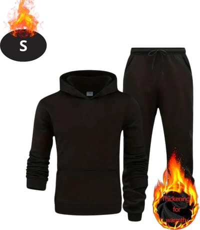 Nivard Joggingpak - Huispak - Volwassenen - Trainingspak - Comfortabel - Joggingsbroek - Tracksuit - Heren - Zwart - S