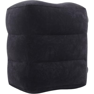 Opblaasbare Voetensteun Bevordert Bloedcirculatie Verlicht Vermoeidheid PVC Flock Opblaasbare Voetensteun black