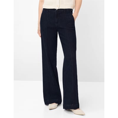 Brax Dames Palazzo-broek  Style MAINE CLEAN DARK BLUE, denim donkerblauw, maat 42