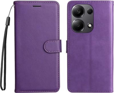 Coverup Hoesje - Geschikt voor Xiaomi Redmi Note 13 Pro 4G / Poco M6 Pro 4G Hoesje - Coverup Book Case - Paars