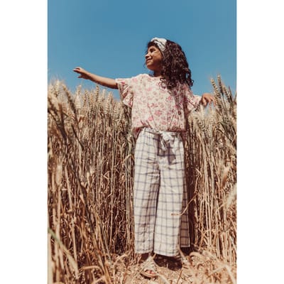 Louise Misha Pants Amandine Blue River Checks Maat: 6M | Broeken Outlet | Unisex | Blauw