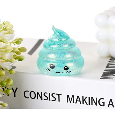 Nieuwigheid Squishy Poep Stressbal Squishies Speelgoed Maltose Grappig Rekbaar Knijp Fidget Speelgoed voor Volwassenen Stressverlichting Prank Cadeau blue