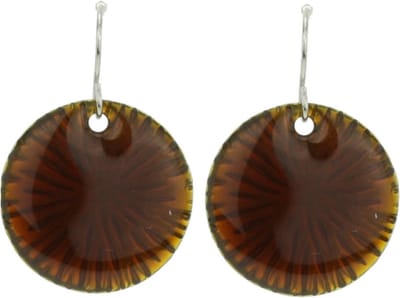 Behave - Oorhangers rond - Bruin - Natuurlijke glans voor casual stijl