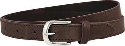 Landley Bruine Dames Riem Leer - Rondom Gestikt - Damesriem - Breedte 2,5 cm - Bruin - Lengte totaal 100 cm / Riemmaat 85