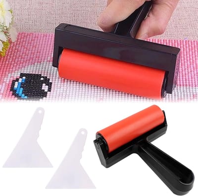 5D Diamond Painting Roller met 2 Correctieschrapers - Handige Accessoires voor Kinderen en Volwassenen