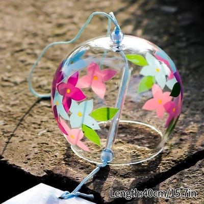 Japanse Windgong Glazen Kristallen Bel Windmuziek Tuin Hangend Ornament Tuinlandschap Japanse Windbel Buitendecoratie