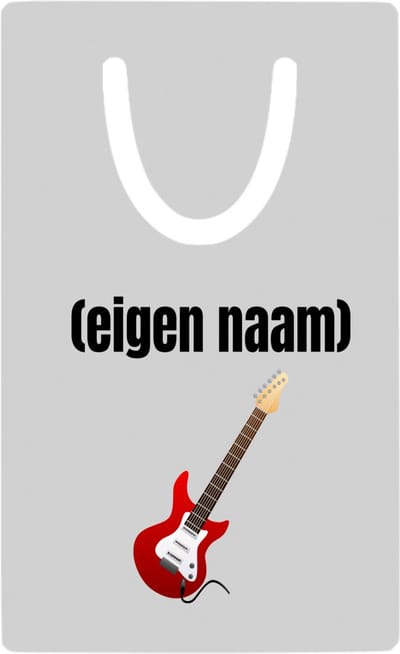 Hacebo® - rode elektrische gitaar met eigen naam metalen boekenlegger - Gitaar - muziek liefhebbers - gitaristen - gitaarliefhebbers - verjaardag - cadeau - kado Bladwijzer boekenleggers - 7.6 cm x 5cm