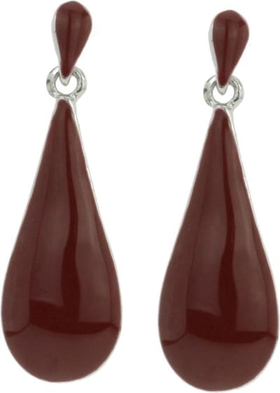 Rode druppelvormige oorhanger - Behave - Elegante mode-accessoire