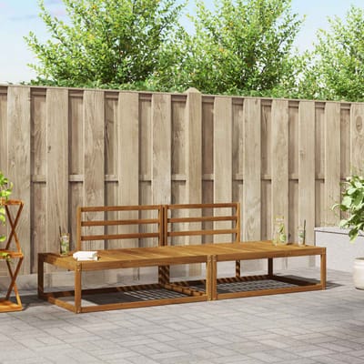 vidaXL - Buiten - bank - set - Massief - Acacia - Hout - Naturel