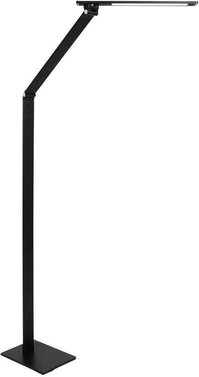 Vloerlamp Serenade 2685ZW Zwart, Design, Draaibaar en Kantelbaar, Elektronica en Metaal, Steinhauer, Hoogte 100-140 cm, Voet 24x17 cm